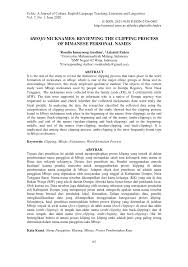 See more of nama panggilan on facebook. Pdf Mbojo Nicknames Reviewing The Clipping Process Of Bimanese Personal Names