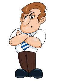 Premium stock photo of cartoon man with crossed arms. Angry Man With Arms Crossed Stock Vector Illustration Of Hand Attitude 102130357