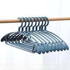 Comprar Cabide de roupas de plástico, cabide de ombro largo sem marcação  para uso em dormitório doméstico, suporte para roupas adultas  antiderrapantes, pacote com 10 a partir de 3.4 | Joom