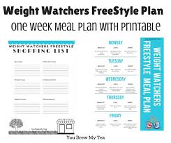 Weight Watchers Freestyle Plan One Week Menu Plan You Brew