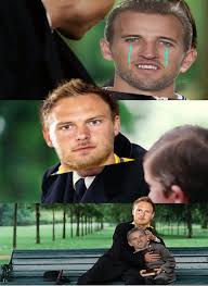 Referee joel aguilar initially allowed play to go but called a halt moments later. Harry Kane Vs Andreas Granqvist Imgur