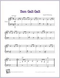 Zum Gali Gali Free Easy Piano Sheet Music Easy Piano Sheet Music Sheet Music Piano Sheet Music Free