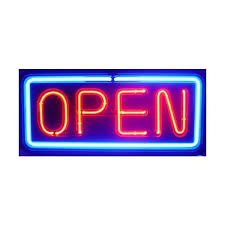 Rectangular Real Glass Bright Neon Open Sign Light Not Led Open Signs 85 Liked On Polyvore Featuring Home Lig Neon Open Sign Open Signs Neon Bar Signs