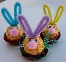 Ferrero Rocher Easter Bunnies Happier Than A Pig In Mud So Cute For A Place Setting Treat Baskets Too Easter Crafts Easter Projects Easter Favors