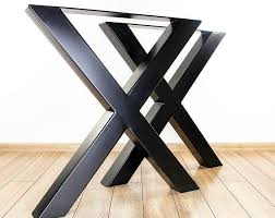 Modern Dining Table X Legs Model Tts09c Heavy Etsy In 2020 Steel Table Legs Steel Table Metal Table Base