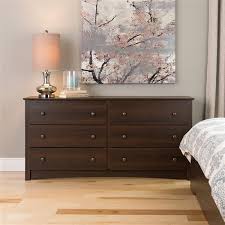 It's contemporary design and clean lines will complement any decor. Prepac Fremont Espresso 6 Drawer Dresser Edc 6330 K Rona