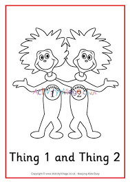 Make your world more colorful with printable coloring pages from crayola. Thing 1 And Thing 2 Colouring Page