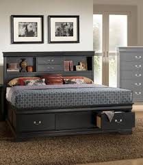 Browse our great prices & discounts on the best mattresses. Myco Furniture Louis Philippe Collection King Size Bed With 6 Storage Drawers Low Profile Footboard Bookcase Headboard Tropical Hardwood Construction And Wood Veneer Materials In Black Finish Discount Bandit