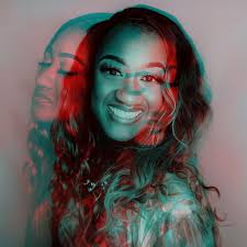 High contrast black and white portrait with lashes