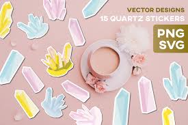 Download Quartz Crystal Stickers Svg Mystical Graphic By Inkclouddesign Creative Fabrica PSD Mockup Templates
