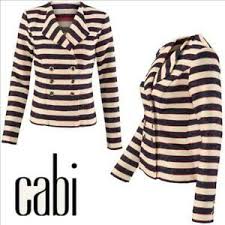 details about nwt cabi 5094 cruise jacket red blue cream striped blazer nautical career sz 10