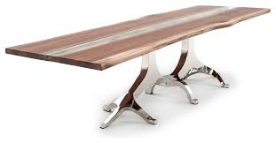 The Mountain Modern Collection Tree Of Life Base Contemporary Dining Tables By Woodland Creek Furniture Houzz