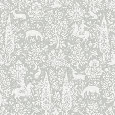 Crown Sherwood Light Grey Woodland Peelable Wallpaper Covers 56 4 Sq Ft M1168 The Home Depot