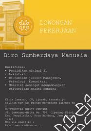 Check spelling or type a new query. Info Lowongan Pekerjaan Bhakti Kencana University