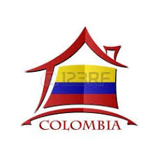 Casa Icono Hecho De La Bandera De Colombia Bandera De Colombia Grafico Vectorial Ilustraciones