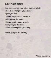 Love Compared Poem By Nizar Qabbani Poem Hunter Fire And Ice Poem Robert Frost Poems Romantic Poems