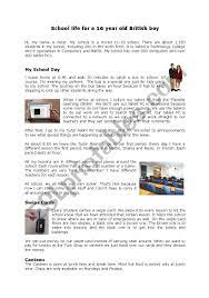 Ralph was handing out drinks to the people in the room. School Life Of A 16 Year Old British Boy Esl Worksheet By Ineine2