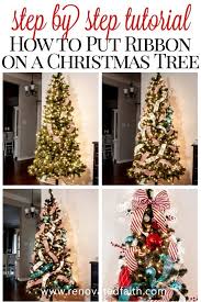 A ribbon garland can serve as the perfect solution to concealing those bare spots on your christmas tree, while also adding a touch of color and texture. Easiest Way To Add Ribbon To A Christmas Tree Simple Ribbon Hack Christmas Tree Decorations Diy Christmas Tree Decorations Ribbon Christmas Tree Ribbon Garland