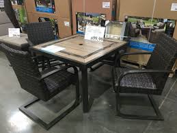 Agio International 5 Piece Dining Set With Motion Chairs At Costco 899 Outdoor Furniture Sets 5 Piece Dining Set Furniture Sets