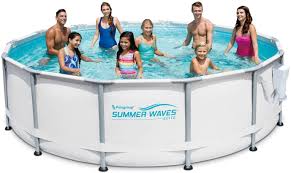 Summer Waves Elite 14 X 42 Premium Frame Above Ground Swimming Pool With Filter Pump System And Delux In 2020 Above Ground Swimming Pools Summer Waves Swimming Pools