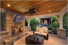Both the covering and fireplace make your patio an enjoyable comfortable place at any given time or season. Outdoor Fireplace Quote New Fireplaces Trends Design Ideas Outdoor Stone Fireplaces Backyard Fireplace Outdoor Covered Patio