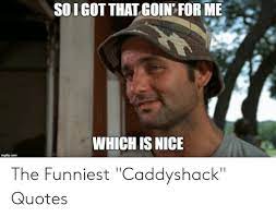 Bill murray, caddyshack murray, carl spackler, so i got that going for me, bill murry, so i got that going for me which is nice. So Lgot That Goin Forme Which Is Nice The Funniest Caddyshack Quotes Quotes Meme On Me Me