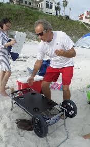 Beach Tips On Beach Gear That Can Do Double Duty Like This Beach Cart That Turns Into A Table This Folding Beach Table H Beach Table Beach Cart Beach Packing