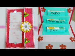 It's your turn to give a report card to the teacher! Diy Teacher S Day Card Handmade Popup Card For Teacher S Day Teachers Day Card Making Idea Youtube