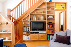 A bookshelf staircase can really transform an entire space with just a simple restructuring 3. Under Stair Bookcase Houzz