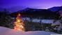 Christmas Mountain Village Scene