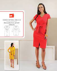 Freeâ dress knitting patterns for women that you will absolutely love to knit, knit summer dresses, formal dresses, pretty frocks, party dresses. Belgravia Knit Dress Sewing Pattern Shop Oliver S