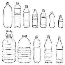 Vector Set Of Sketch Plastic Bottles Bottle Drawing Water Bottle Drawing Plastic Bottle Art