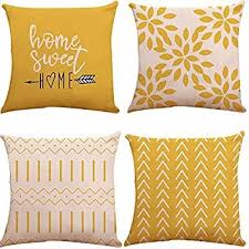Pillow Covers 18x18 Inch Set Of 4 Modern Sofa Throw Pillow Cover Decorative Outdoor Linen Fabric Pillow In 2020 Throw Pillows Throw Pillow Covers Sofa Throw Pillows