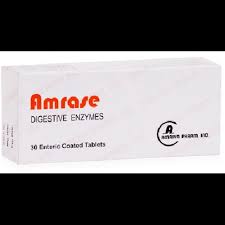 Amrase Ox Bile Pancreatin Papain 30 Enteric Coated Tablets