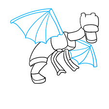 Form the neck by drawing two long curved lines from the head and connecting them with a curved line. How To Draw Ender Dragon From Minecraft Really Easy Drawing Tutorial