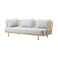 Cane Line Rattan Sofa Sense Natur Maritime Mobel Outdoor Sofa Skandinavische Mobel