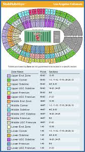 usc football seating chart la memorial coliseum seating los