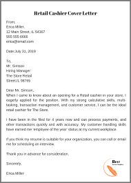 Cover Letter For Cashier And Customer Service Most Popular Resources