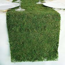 14 X48 Green Preserved Moss Table Runner With Fishnet Grid In 2020 Moss Table Runner Table Runners Preserved Moss