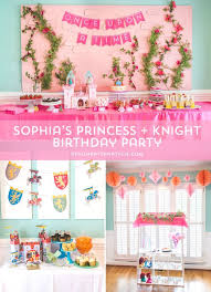 Birthday Decoration At Home Sophia S Princess And Knight 7th Birthday Party At Home With Natalie Castle Birthday Party Prince Birthday Party Knight Princess Party