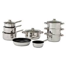 Buy Argos Home 9 Piece Stainless Steel Induction Pan Set Pan Sets Argos Pan Set Induction Pan Sets