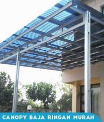 Daftar harga atap fiber terbaru juli 2021. Harga Kanopi Baja Ringan Model Rangka Double Box Atap Solartuff