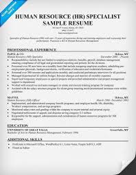Free Human Resource Hr Specialist Resume Resume Human Resources Resume Human Resources Hr Resume