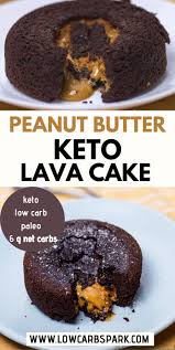 This link opens in a new tab. Keto Chocolate Peanut Butter Lava Cake Low Carb Spark