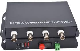 4 Channels HD Video Over Fiber Optic Media Converters - for 1080p 960p 720p  CVI TVI AHD HD Camera (with RS485 Data)