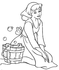 Cinderella Will Wash Clothes Coloring Pages For Kids Cgu Printable Donald Duck Daisy Colori Cinderella Coloring Pages Disney Coloring Pages Coloring Pages