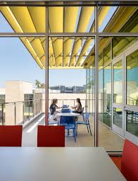 Bold Yellow Cladding Enlivens Buildings At Santa Monica College Santa Monica College Cladding Santa Monica