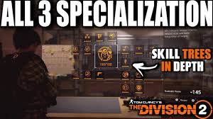 Aug 05, 2020 · specialization  edit source. The Division 2 Specializations How You Can Unlock World Tier 1 Endgame Specialization Abilities