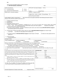 (65) 6288 8053 / (65) 6288 8054 fax: Application For Irrevocable Letter Of Credit