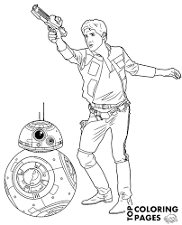 Free printable han solo coloring pages for kids of all ages. Han Solo And Bb 8 On Printable Picture To Download And Color